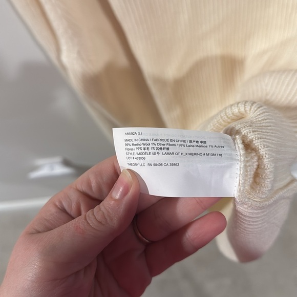 Theory Mens Lamar Qt Wool Sweater Size Large - Picture 9 of 11